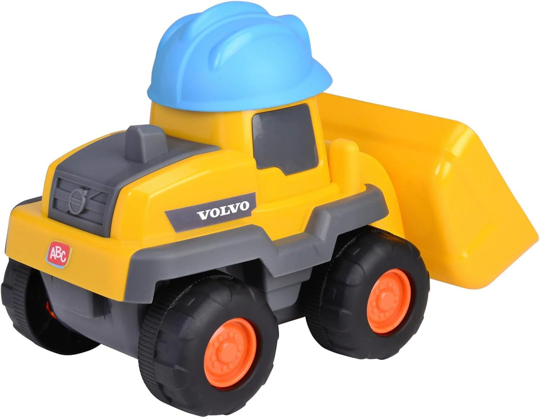 ABC - Baustellenfahrzeug Lucy Loader (25 cm) für Kinder ab 1 Jahr - grosser Volvo Radlader mit Bagge