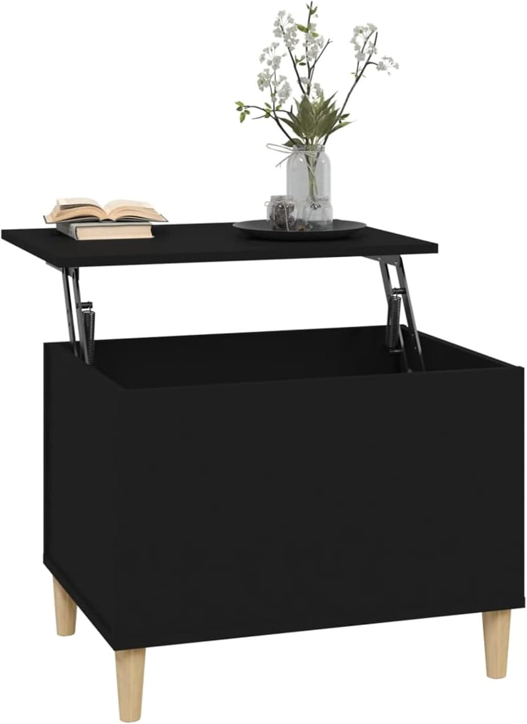Tidyard Couchtisch Höhenverstellbar Wohnzimmertisch mit Ablagefach Sofatisch Beistelltisch Teetisch
