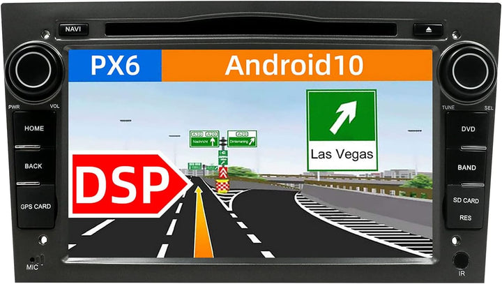 JOYX [PX6+DSP] Android 10 Autoradio Passt für Opel Vauxhall Antara Zafira Corsa Meriva - 2 Din - Kam