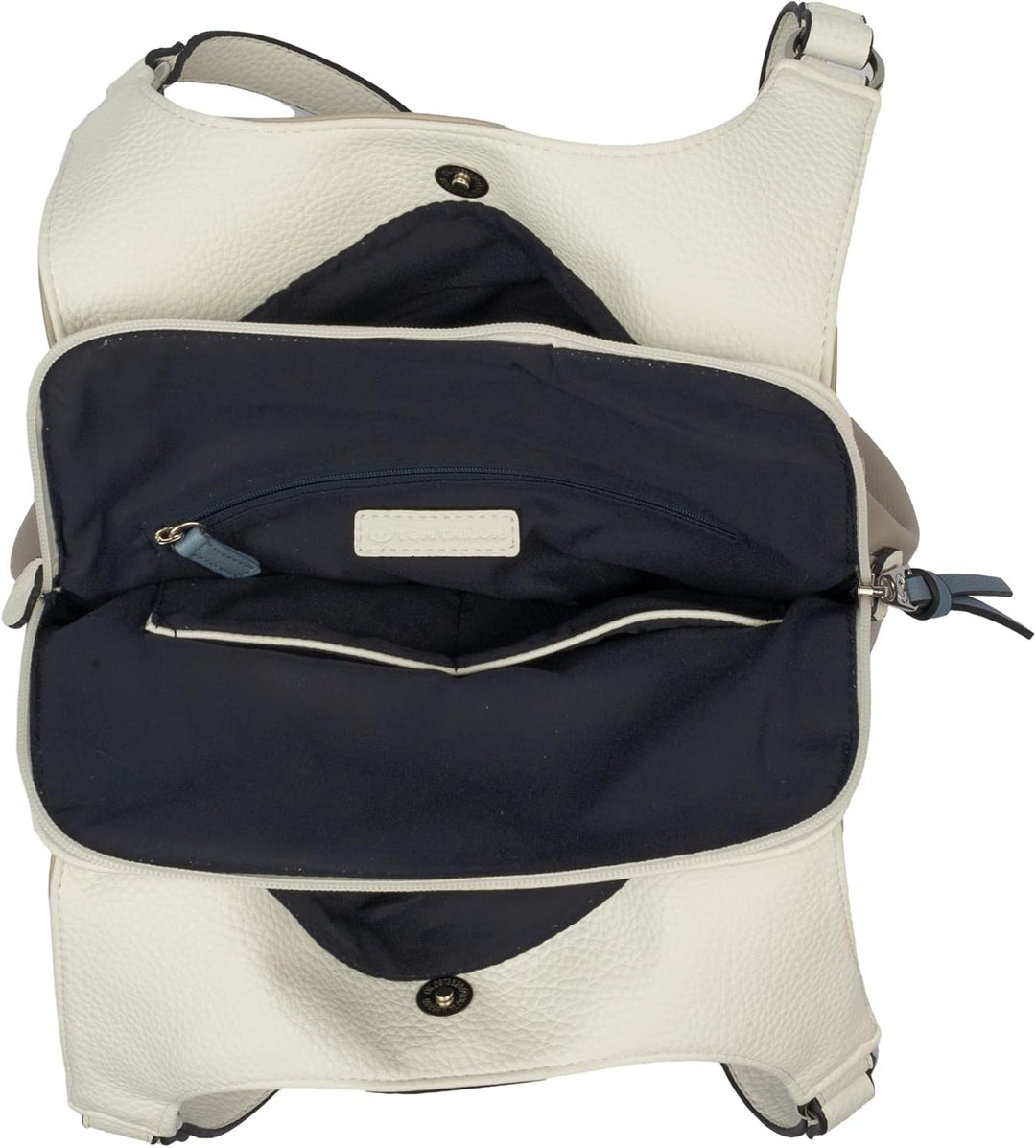 TOM TAILOR Juna Damen Shopper Umhängetasche Reissverschluss Klein, Blau