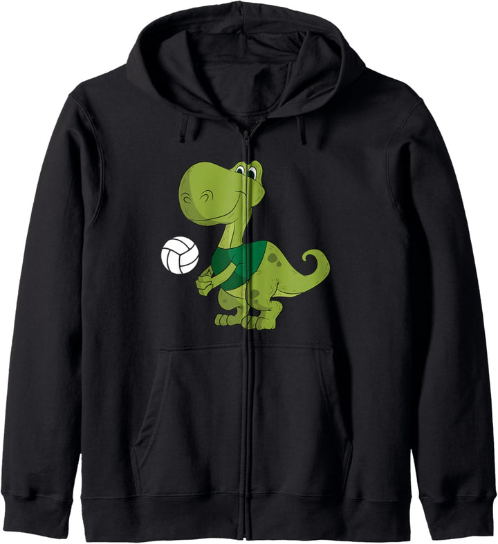 T-Rex Dinosaurier spielt Volleyball Cute Volley Dino Kapuzenjacke