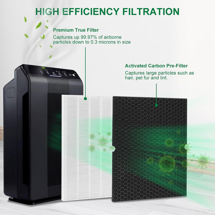 116130 Ersatzfilter H für Winix 5500-2 AM80 Luftreiniger, echte HEPA-Aktivkohle-Vorfilter, 2 Stück w