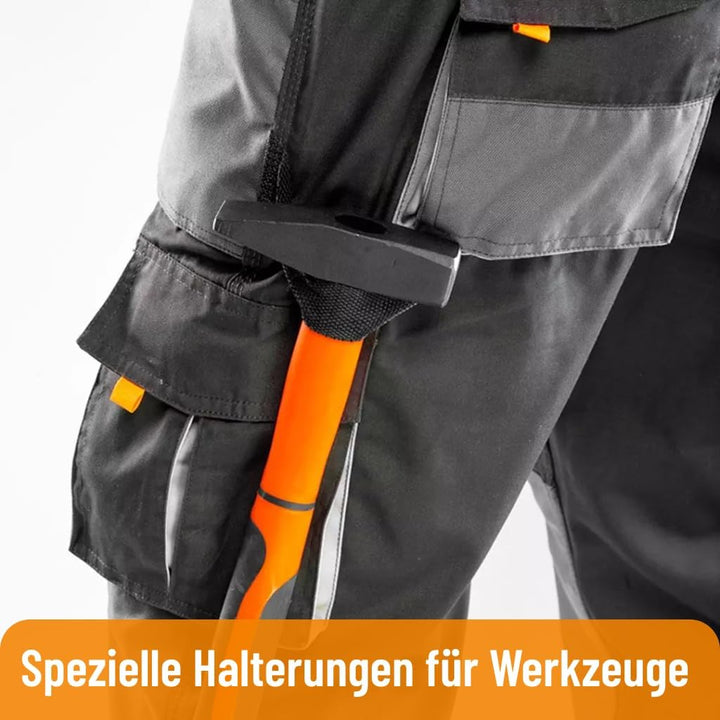 NEO TOOLS Profi Arbeitshose Multifunktion Bundhose, Sicherheitshose, Oxford-Stoffverstärkungen, vers