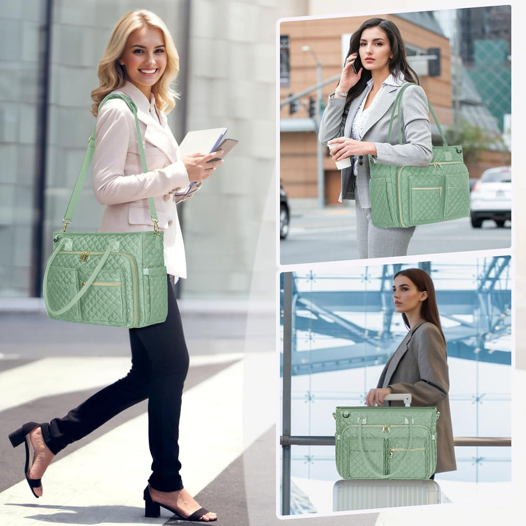 RAINSMORE Lehrertasche 15.6 Zoll Laptoptasche Damen Aktentasche mit Isolierter Tasche Arbeitstasche