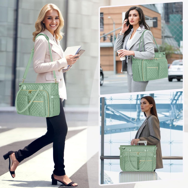 RAINSMORE Lehrertasche 15.6 Zoll Laptoptasche Damen Aktentasche mit Isolierter Tasche Arbeitstasche