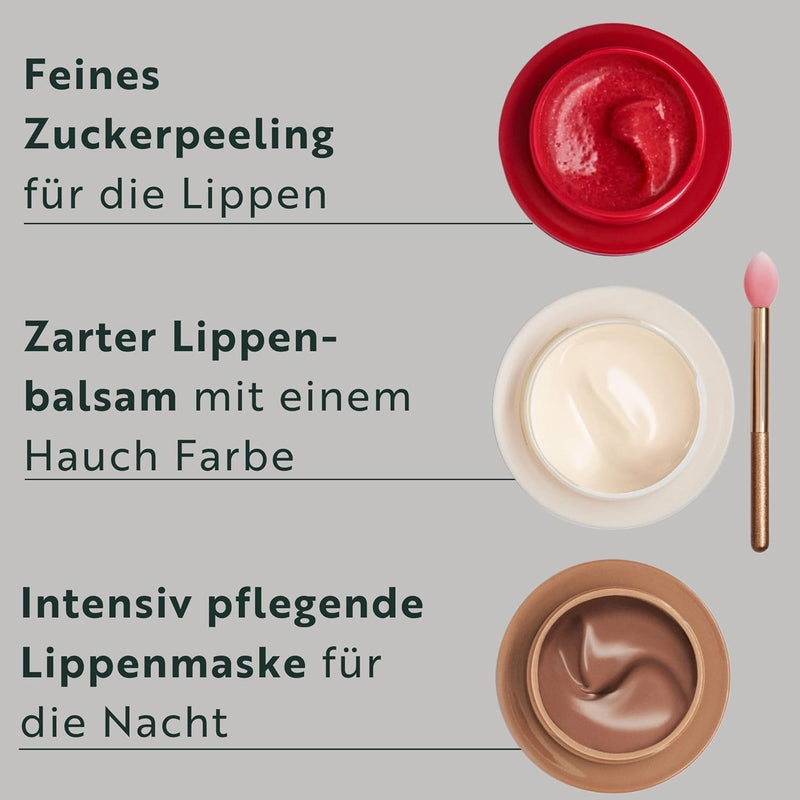 M. Asam MAGIC FINISH Intensive Lip Care Set (3 x 8,5 g), Lippenpflege Set mit Lip Scrub, Lip Balm &