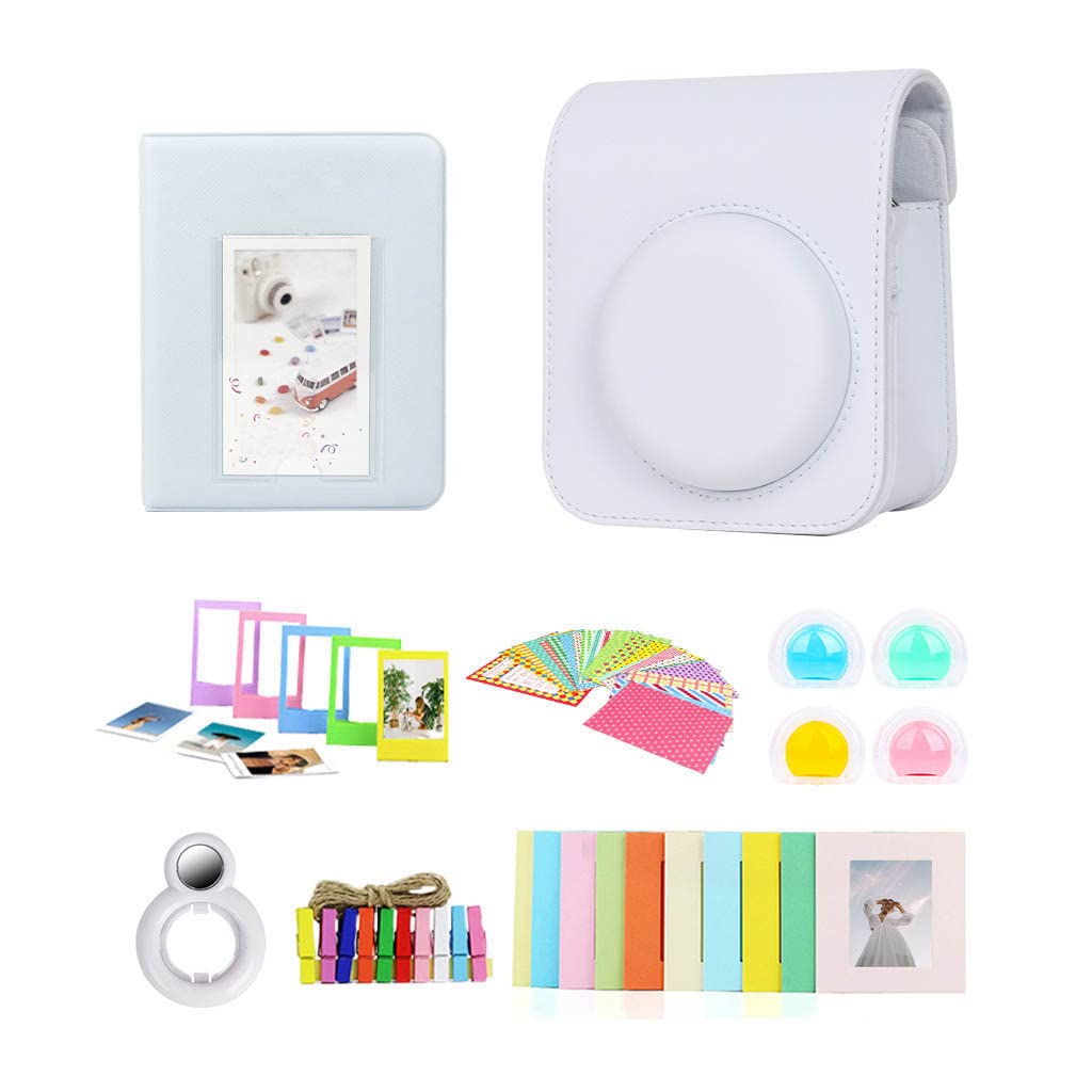 Berfea Schutzhülle für Kamera kompatibel mit Fujifilm Instax Mini 12, Sofortbildkamera Zubehör Set,