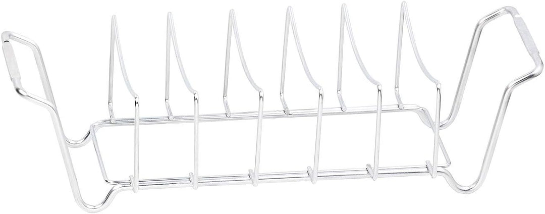 Rosenstein & Söhne Rippchenhalter Grill: 2in1-Sparerib-Halter und Bratenkorb für Grill und Ofen, Ede