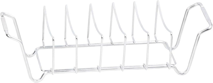 Rosenstein & Söhne Rippchenhalter Grill: 2in1-Sparerib-Halter und Bratenkorb für Grill und Ofen, Ede