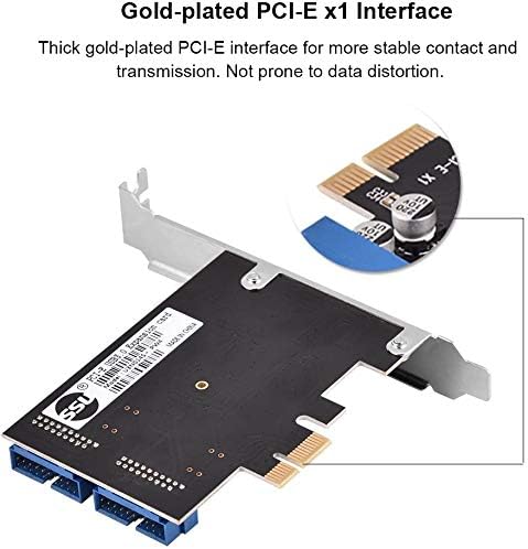 Bewinner Mini PCI-E, PCI Express Extender zu internem 2 Port 19 Pin Header Fast 5 Gbps PCI-Express U