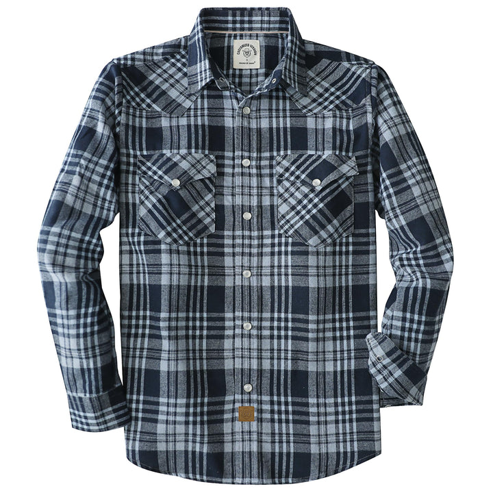 Dubinik® Herren Flanellhemd Flanellhemd Herren Kariert Western Cowboy Vintage Langarm Druckknöpfe Ba