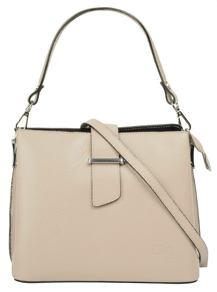 Handtasche Echt Leder Damen Made in Italy, Tragetasche, Umhängetasche, Abendtasche aus Leder 021791