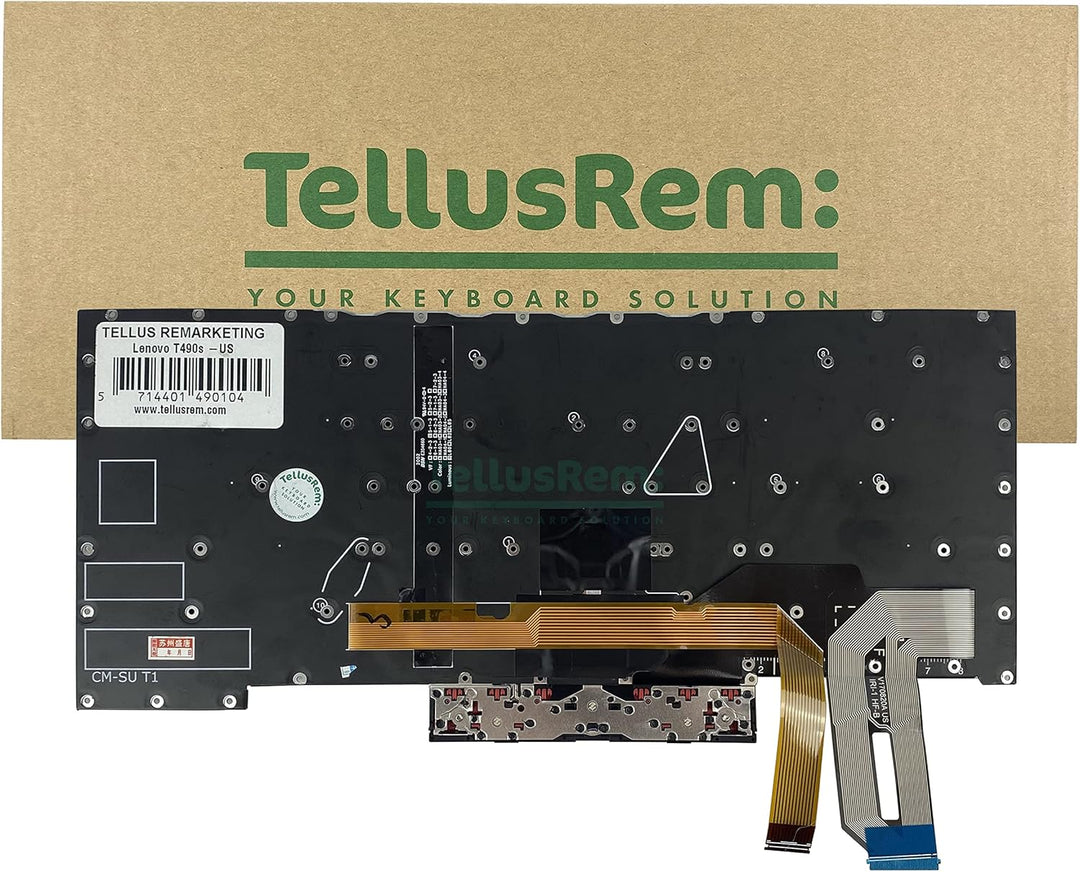 TellusRem ersatztastatur US Hintergrundbeleuchtung für Lenovo Thinkpad T490s T495s Backlit US, Backl