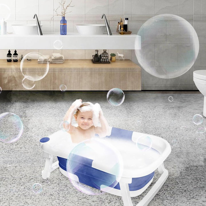 Collapsible Baby Bathtub-Baby Bathtub Foldable -Foldable Baby Bath with Support, Baby Bathtub, Newbo