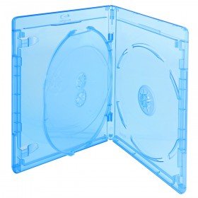 nierle Elite Premium Blu-ray 3er Hüllen, Slim 12.5 mm, Maschinen-Pack-Qualität, Transparent, Blau, 1