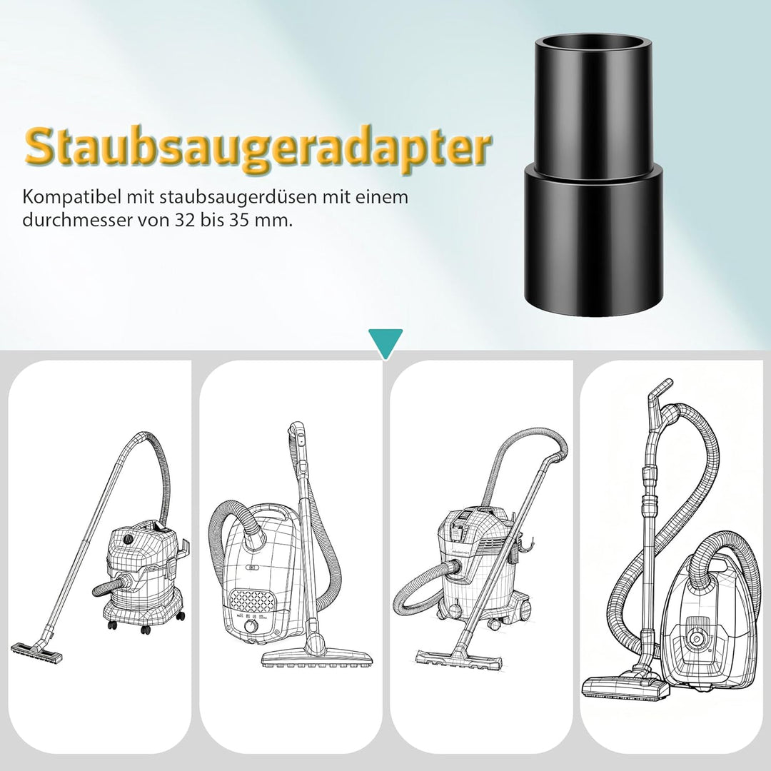7 Stück Staubsauger Ersatzteile, 32-35 mm Staubsauger Aufsatz Universal, Staubsauger Ersatzbürsten,