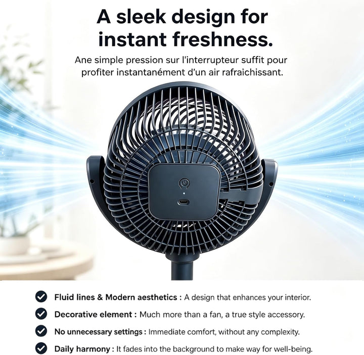 Standventilator flexibel als Boden, oder Tischventilator nutzbar