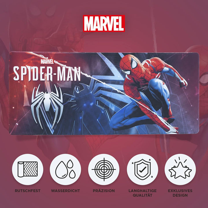 Grupo Erik Mauspad XXL Marvel Spiderman Gaming Mousepad XXL rutschfest und Wasserabweisend Mauspad G