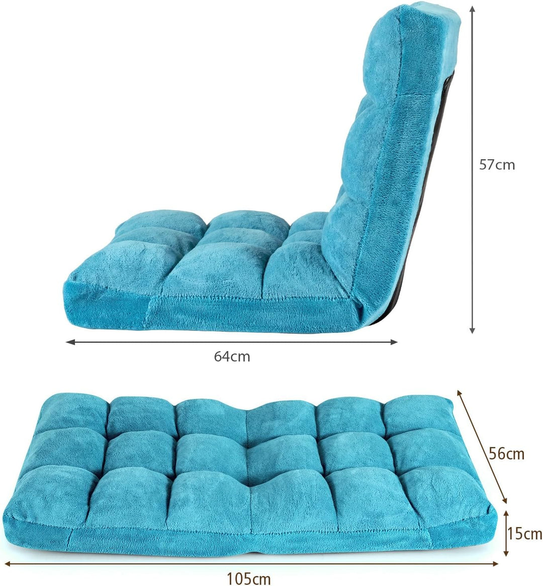 GOPLUS Bodenstuhl, Bodensofa mit Rückenlehne, Bodensessel mit Schlaffunktion, Floor Chair, Lazy Sofa