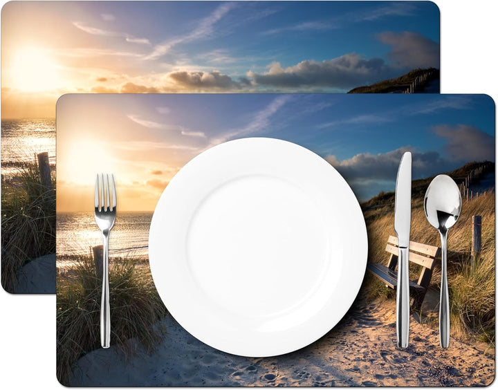 KitchenYeah© Platzsets Abwaschbar 6-Teilig 45x30 cm Tischsets Platzdeckchen Platzset Unterlage Tisch
