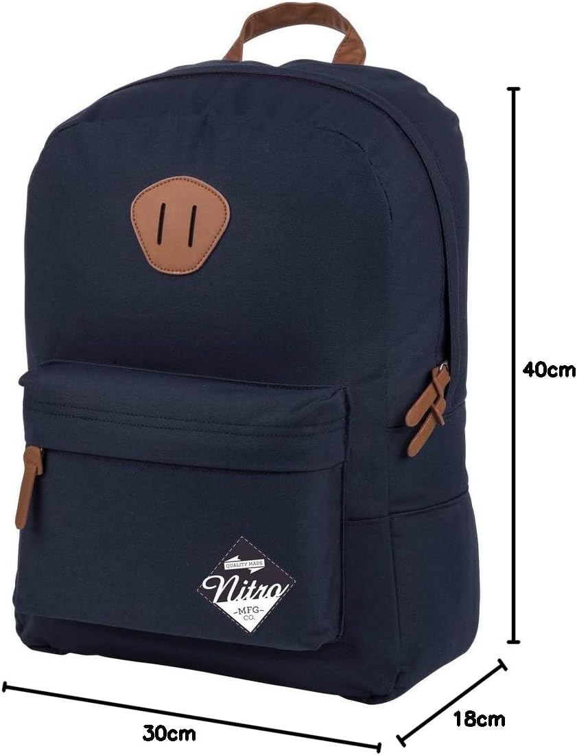 Urban Classic Old School Daypack mit gepolstertem Laptopfach 20 L Blau (Indigo), 20 L Blau (Indigo)