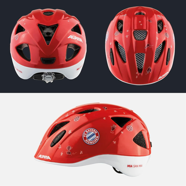 ALPINA XIMO - Leichter, Sicherer & Bruchfester Fahrradhelm Mit Optionalen LED-Licht Für Kinder FCB g