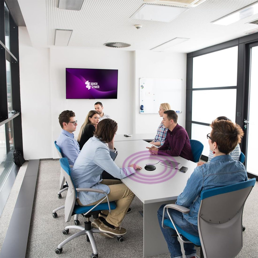 Spacetronik USB Konferenzmikrofon ohne Lautsprecher, USB Mikrofon PC mit Geräuschunterdrückung, Stum