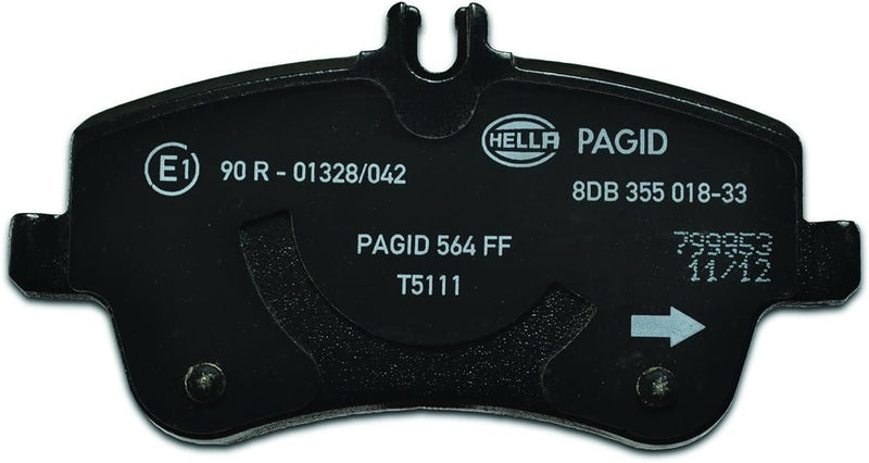 HELLA PAGID 8DB 355 018-331 Bremsbelagsatz - T5111 - Dicke/Stärke: 19.8mm - Bremssystem: Lucas - für