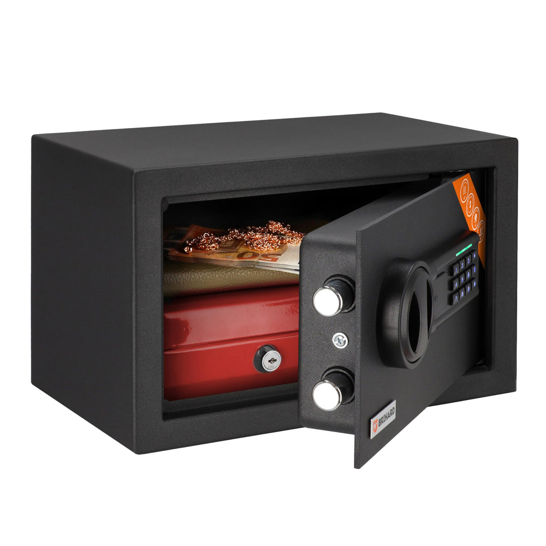 Brihard Home Electronischer Safe Kompakt - 20x31x20cm Kompakte Sicherheitsbox mit LED-Bildschirm mit