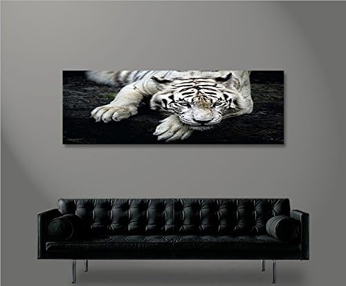 islandburner Bild Bilder auf Leinwand Bengalischer Tiger V2 Panorama XXL Poster Leinwandbild Wandbil