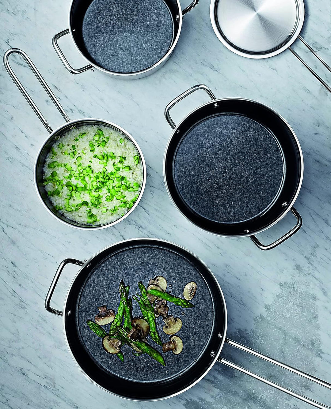 Eva-Trio | Topf 3,6l keramischer | Hitzebeständig bis 400 ˚C | Edelstahl mit Ceramic