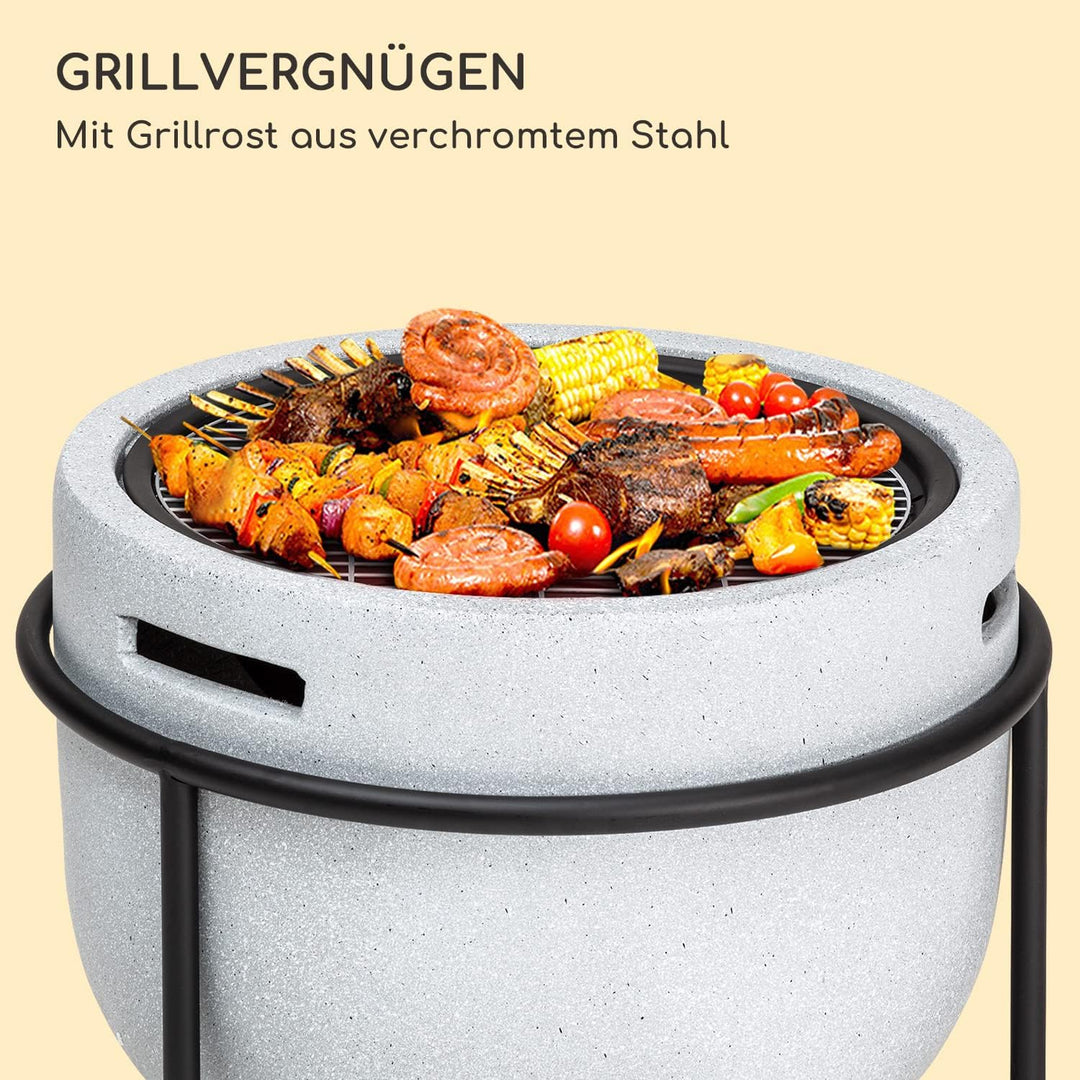 Blumfeldt Feuerschale, Tragbare Feuerstelle Outdoor, Feuerschalen für den Garten, Terrasse & Camping
