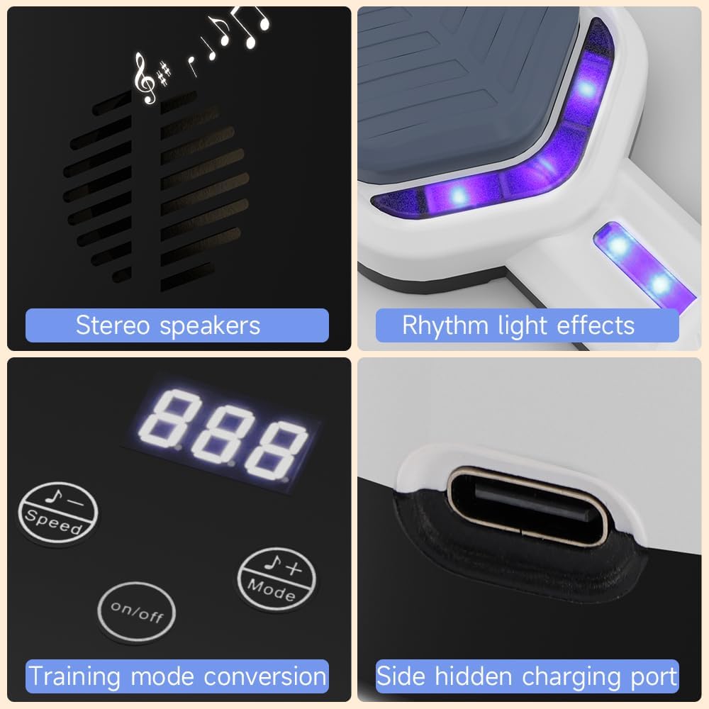 MusicBoxingMachine – Musik-Box-Trainer mit 9 Modi & 9 Geschwindigkeitsstufen, LED-Punching-Zielwand,