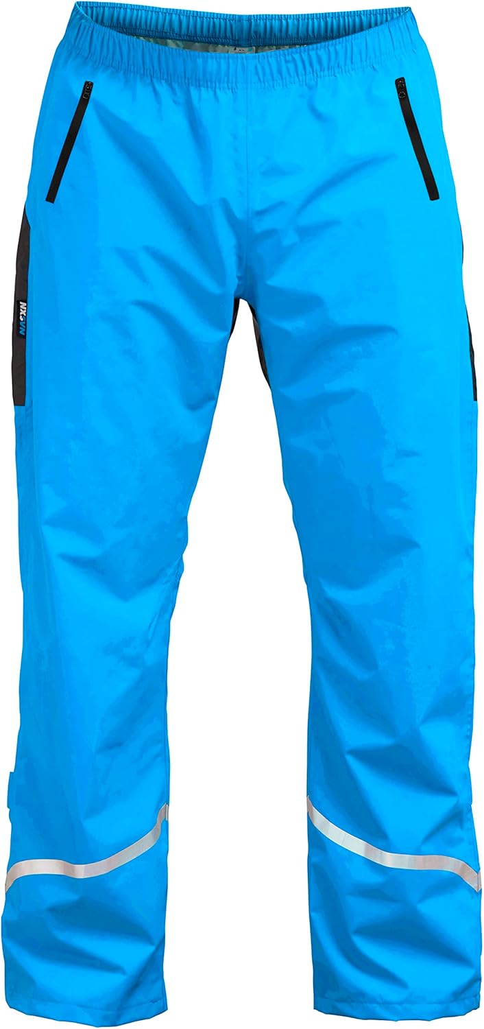 Rubberneck NXSVN Fahrrad Regenhose Atmungsaktiv, Reflektierend mit 3M Reflektoren S Blau, S Blau