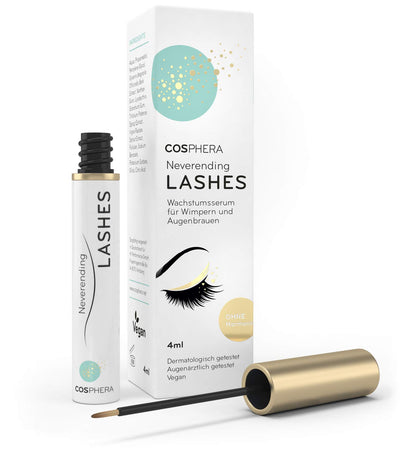 COSPHERA® Neverending Lashes: Veganes Wimpernserum mit Wow-Effekt ++ Für maximales Wimpern-Wachstum