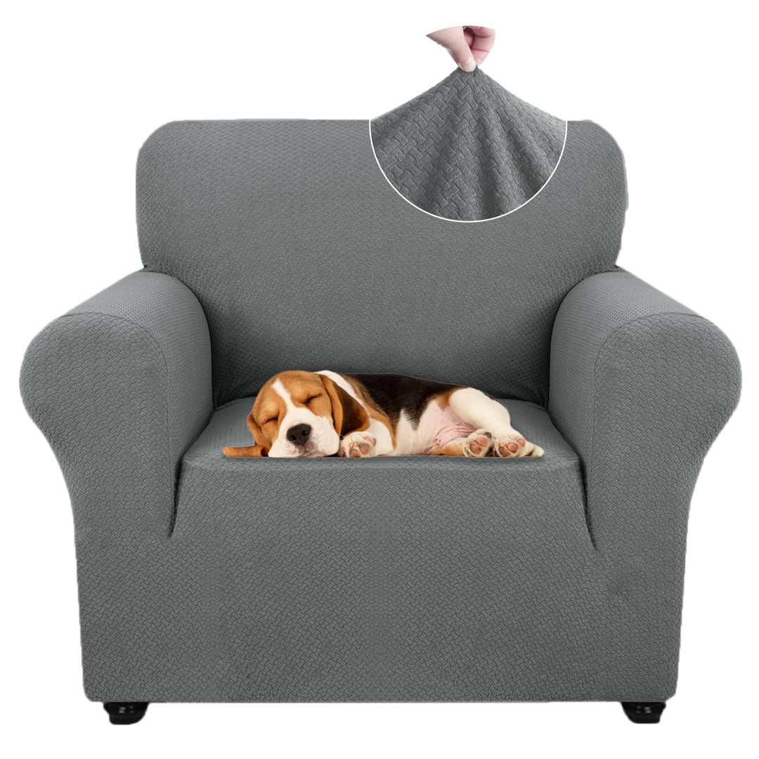 Ystyle Sofa überzug 1 Sitzer Mit Armlehne, Stretch Sofabezug rutschfest, Modern Sofa Cover Für Hunde