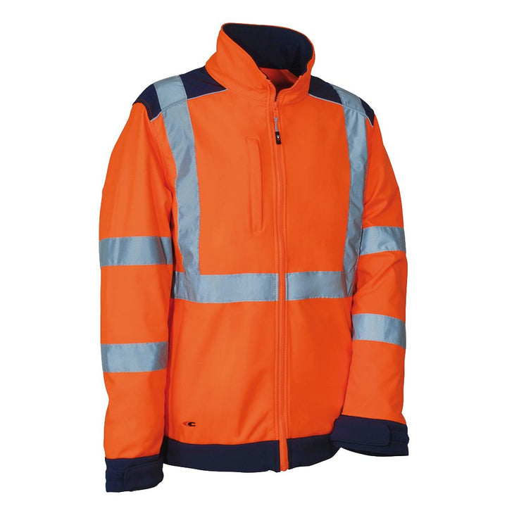 Cofra V296-0-02.Z/2 Softshell Arbeitsjacke "Sideia", Grösse S, orange/marineblau /2 Orange / Navy, /