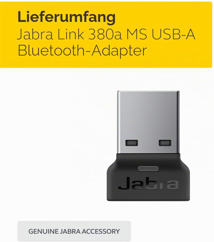 Jabra 14208-24 Link 380a MS USB-A Bluetooth Adapter - Wireless Dongle für Evolve2 85 und 65 Headsets