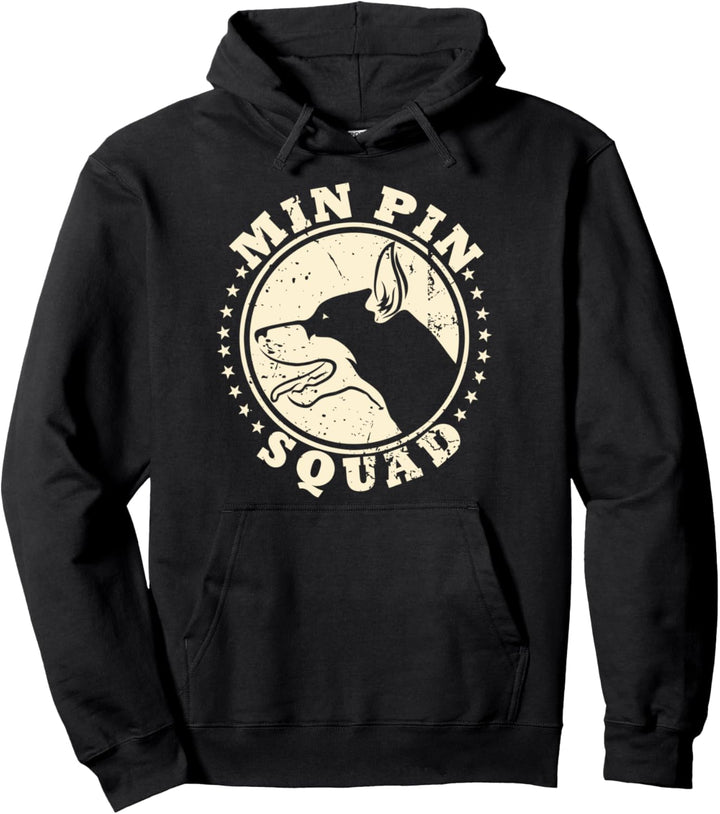 Pinscher Vintage Min Pin Squad Pullover Hoodie