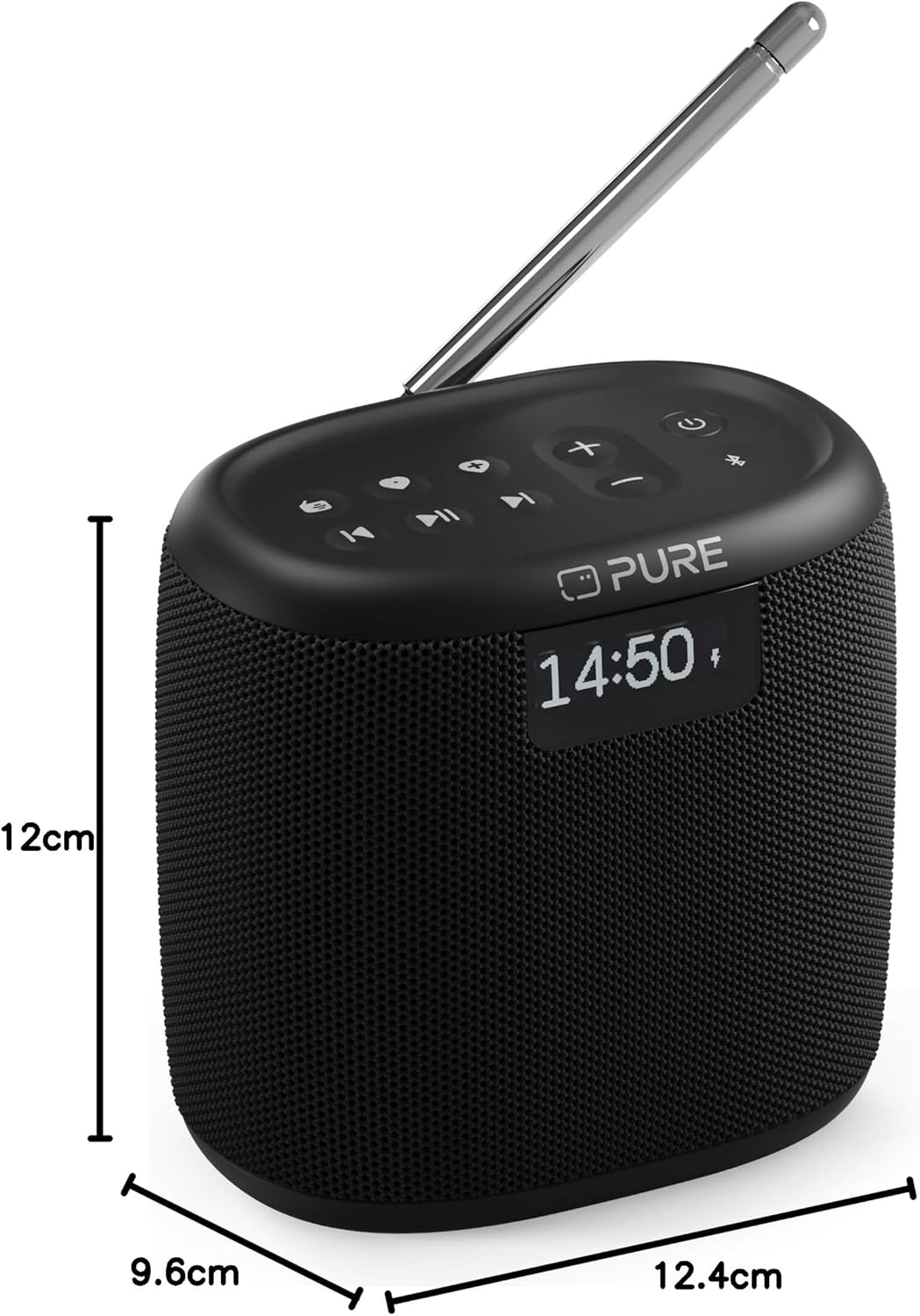 Pure Woodland Mini Outdoor Lautsprecher mit Bluetooth & DAB+/FM Radio (wasserdicht IP67, robust, tra
