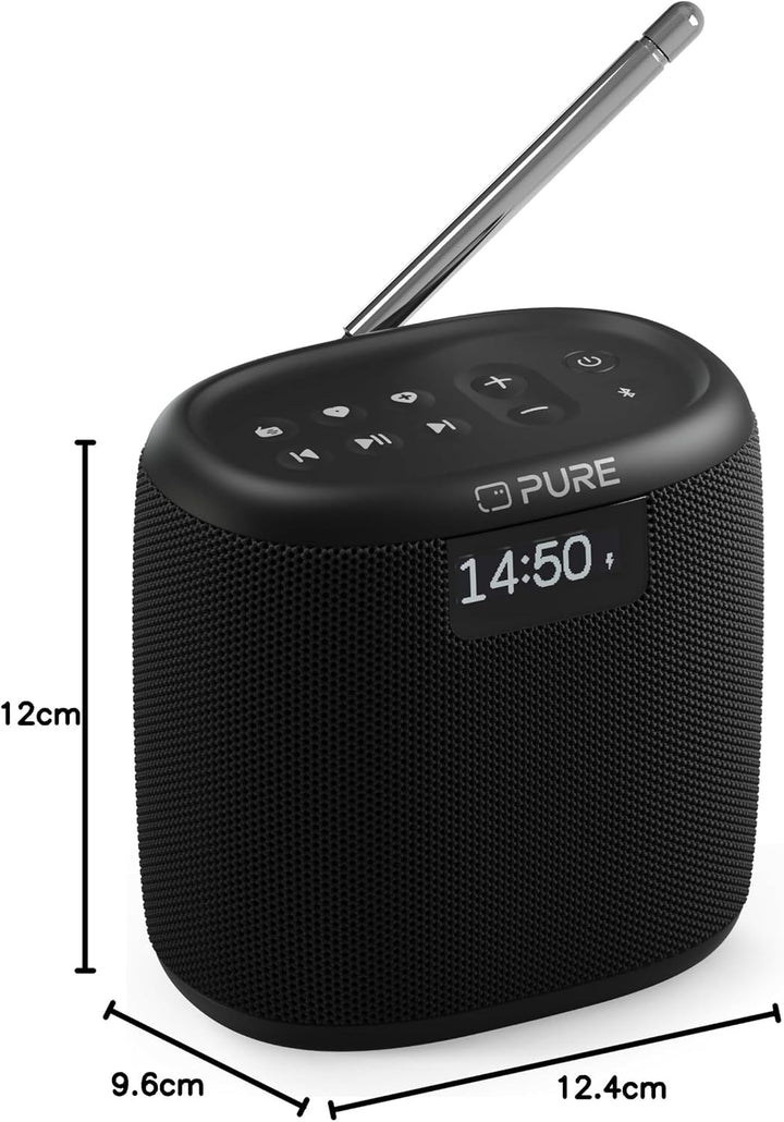 Pure Woodland Mini Outdoor Lautsprecher mit Bluetooth & DAB+/FM Radio (wasserdicht IP67, robust, tra