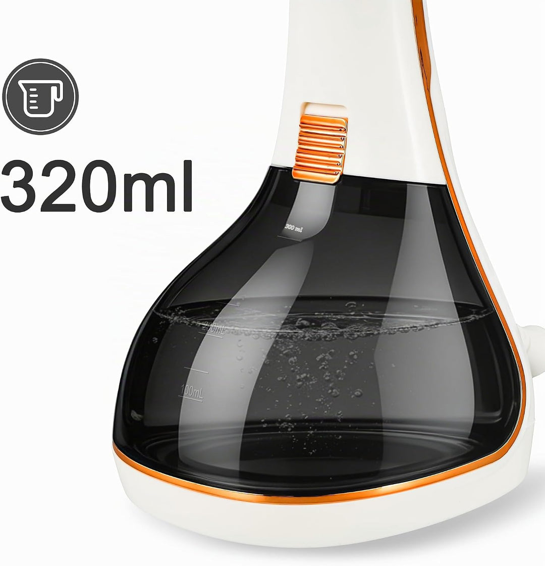 Tragbarer Dampfglätter, 1650 W, 360 ml Wassertank, Konstante Dampfleistung 25-28 g/min, Kompakt und