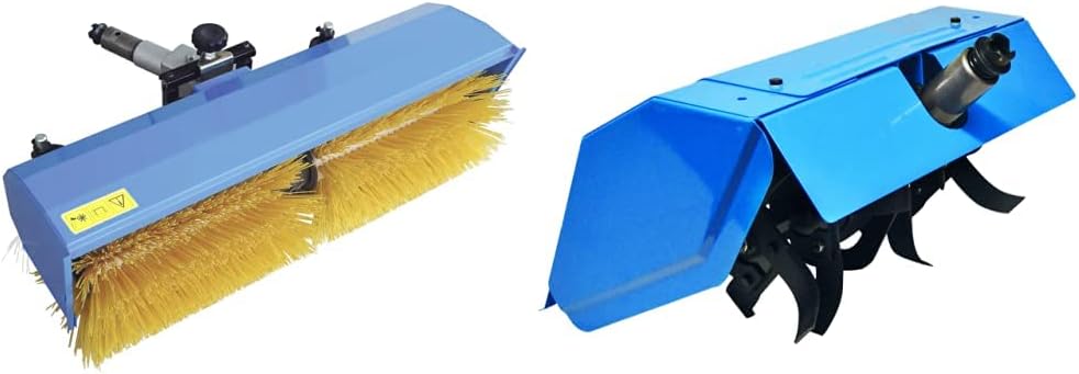 Güde 95189 GKM 900 2 IN 1 Kehrmaschine zu 95180, Blau, 95 x 100 x 36 cm & 95183 GGF 620 Gartenfräse