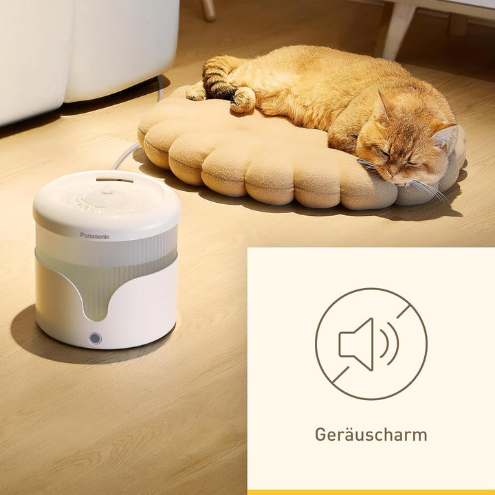 Panasonic CP-JNW01CW Trinkbrunnen für Haustiere, Wasserbrunnen für Katzen & kleine bis mittelgrosse