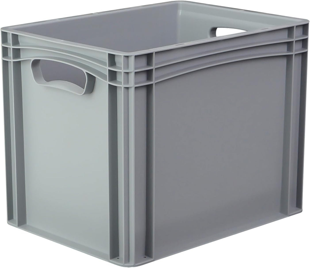 Hesselink Eurobox 40x30x32 cm, Handgriffe offen, stapelbar, 30 Liter, grau, lebensmittelecht, Eurobe