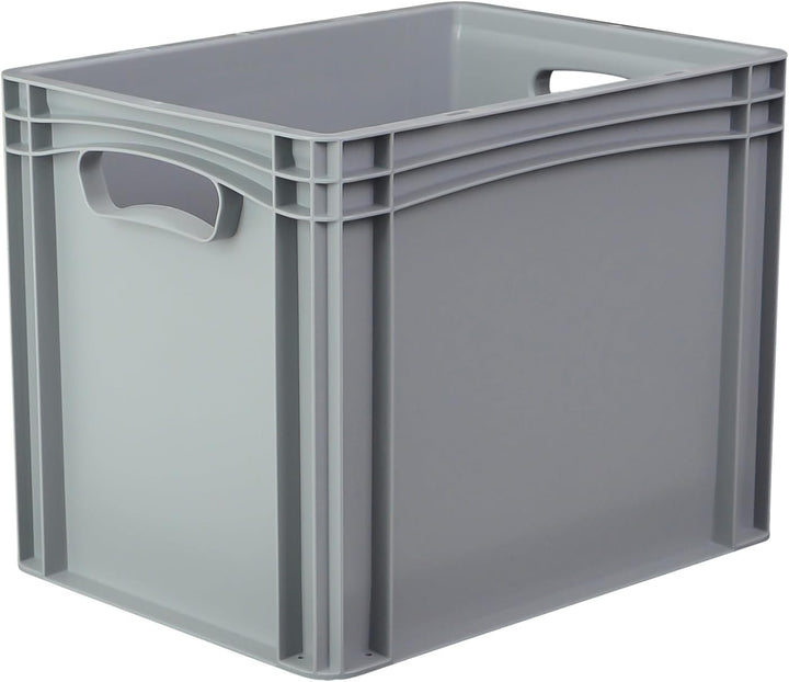 Hesselink Eurobox 40x30x32 cm, Handgriffe offen, stapelbar, 30 Liter, grau, lebensmittelecht, Eurobe