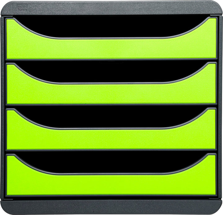 Exacompta 310725D Premium Ablagebox mit 4 Schubladen für DIN A4+ Dokumente. Belastbare Schubladenbox