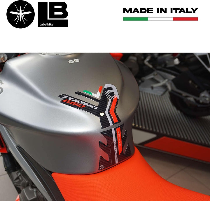LABELBIKE 3D Aufkleber Motorrad Tankpad kompatibel mit Aprilia | Tuono 660 2021-2025, Harzschutz, Kr