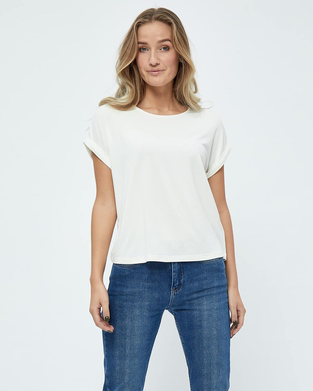 DESIRES Giselle T-Shirt Damen | Tshirt Damen Weiss | Frühling Bluse T Shirt Damen Kurzarm | Shirt Da