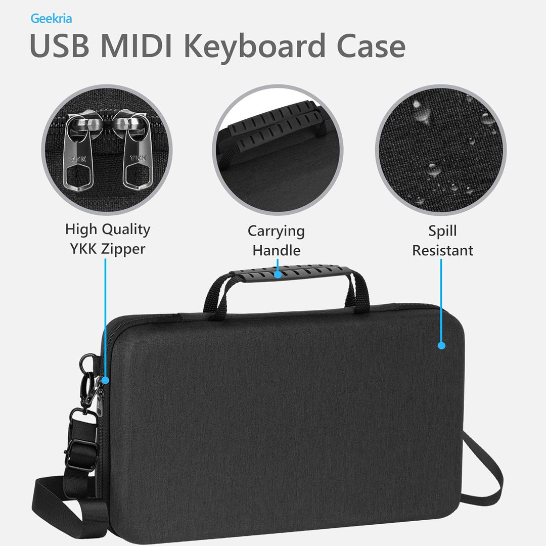 GEEKRIA USB-MIDI-Tastatur-Controller-Handtasche, kompatibel mit Arturia MiniLab 3 / MiniLab MkII 25